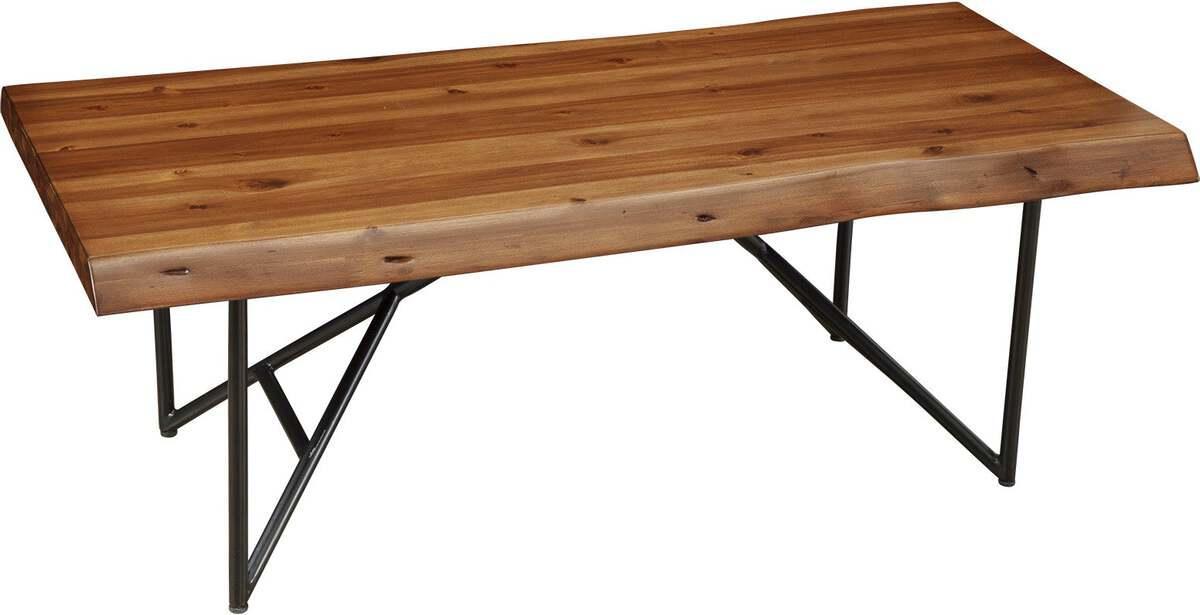 Alpine Furniture Coffee Tables - Live Edge Coffee/Cocktail Table Light Walnut