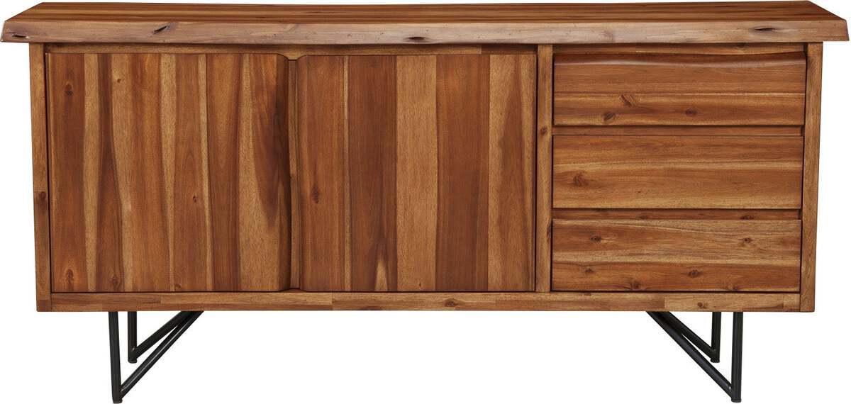 Alpine Furniture Buffets & Sideboards - Live Edge Server Light Walnut
