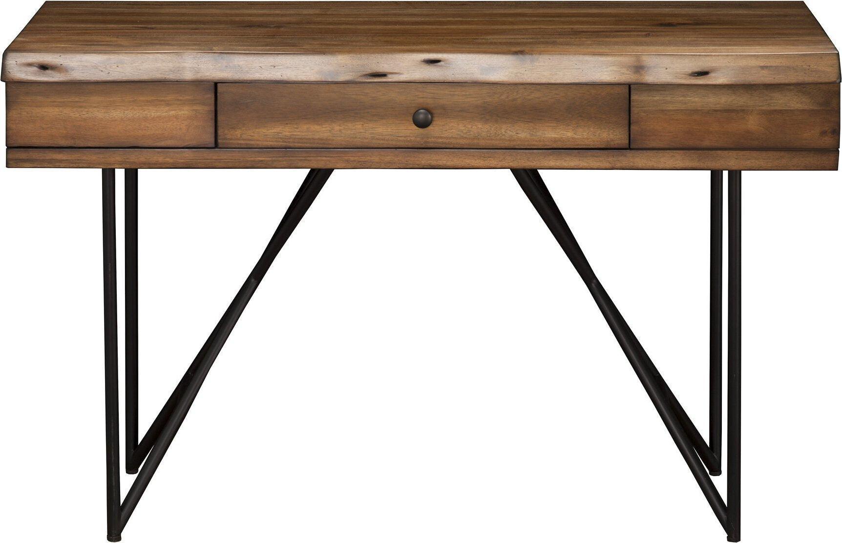 Alpine Furniture Desks - Live Edge Writing Desk Light Walnut