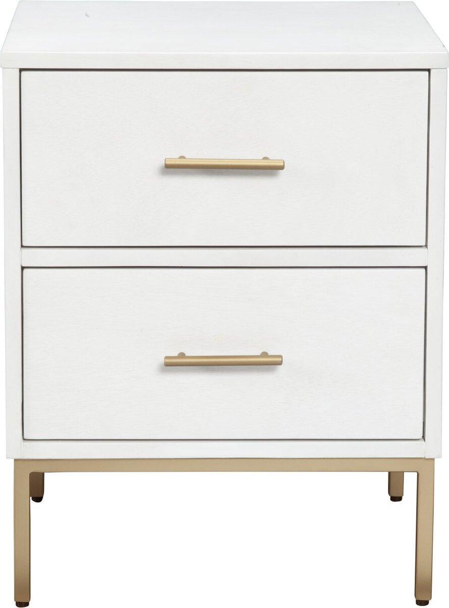 Alpine Furniture Nightstands & Side Tables - Madelyn Two Drawer Nightstand White