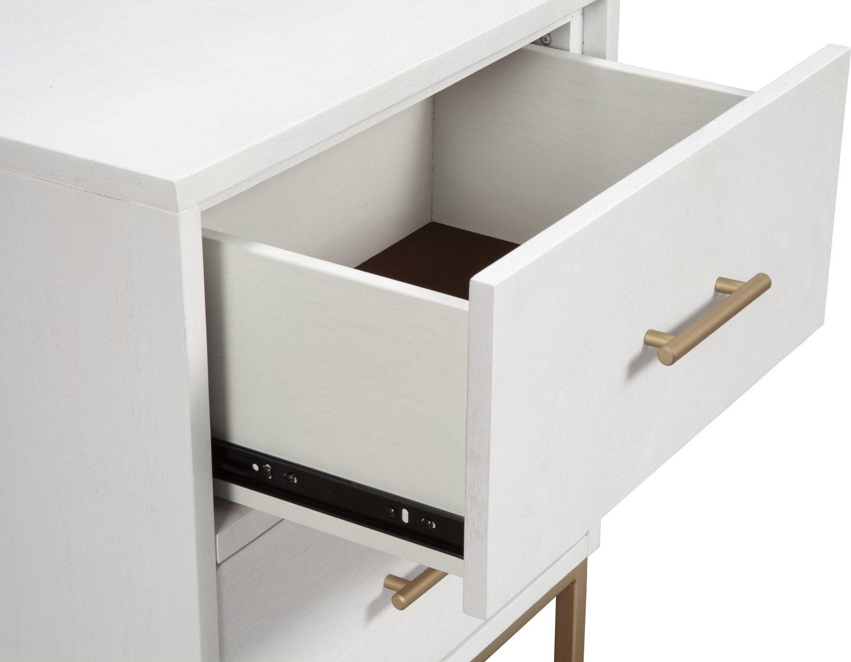 Alpine Furniture Nightstands & Side Tables - Madelyn Two Drawer Nightstand White