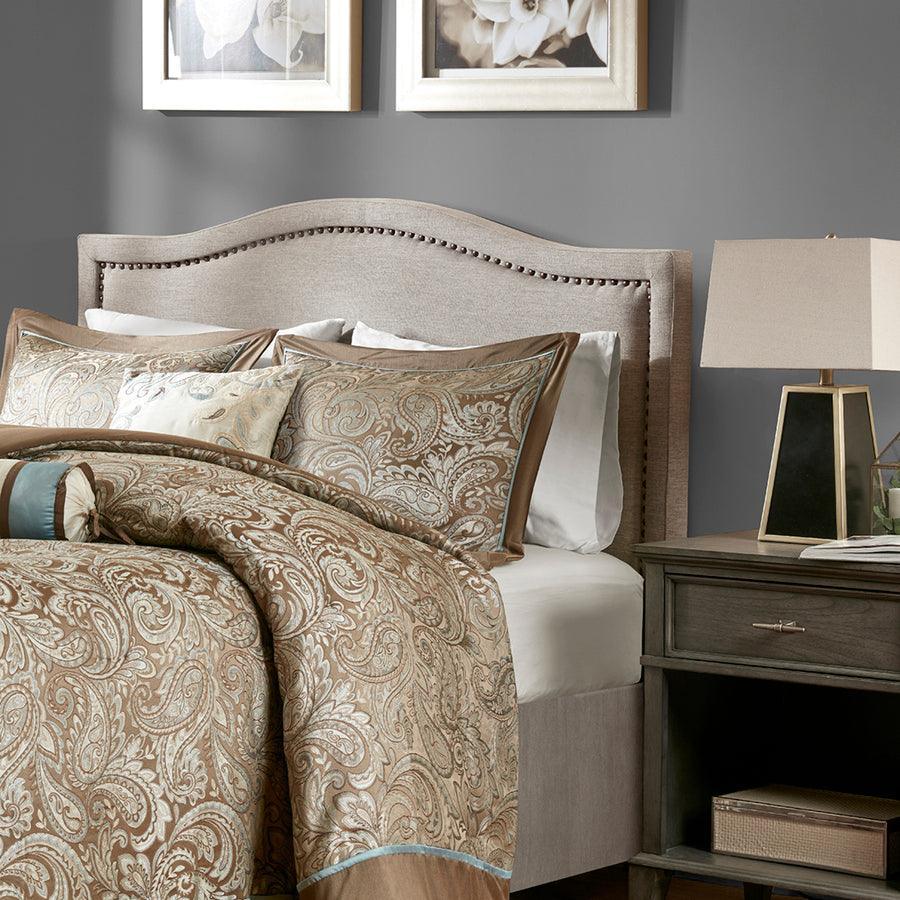 Olliix.com Headboards - Nadine Transitional Upholstery Headboard 63.75W x 3.50"D x 52.50"H to 56.50"H Natural