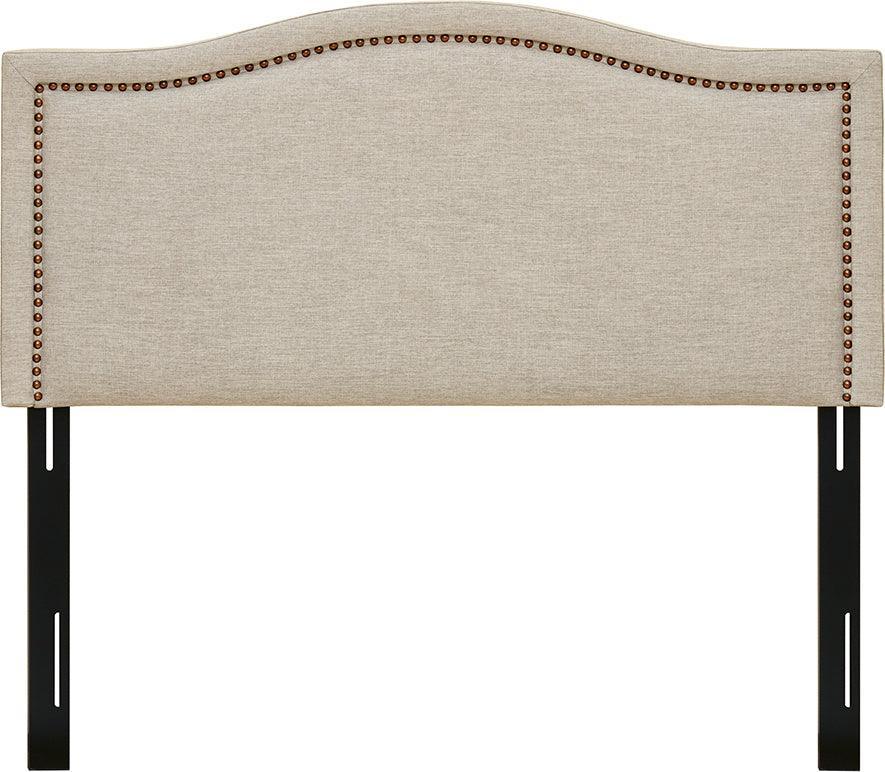 Olliix.com Headboards - Nadine Transitional Upholstery Headboard 63.75W x 3.50"D x 52.50"H to 56.50"H Natural