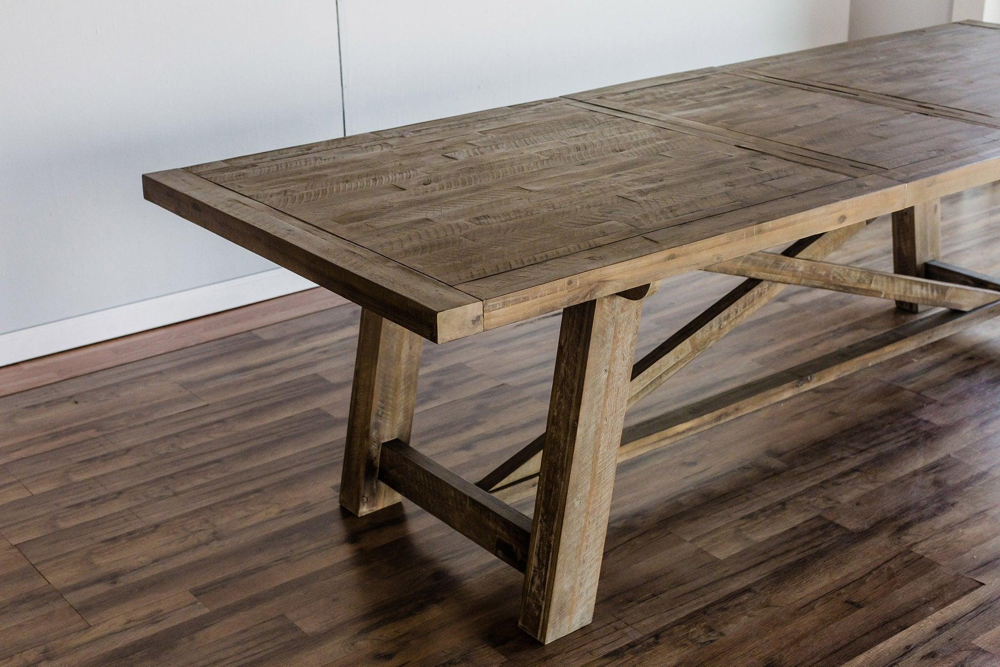 Alpine Furniture Dining Tables - Newberry Extension Dining Table Weathered Natural