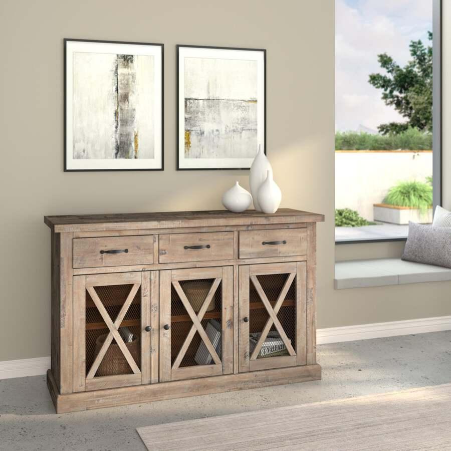 Alpine Furniture Buffets & Sideboards - Newberry Sideboard Weathered Natural