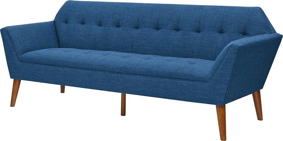 Olliix.com Sofas & Couches - Newport Industrial Sofa W80x D30.75x H31.5" Blue