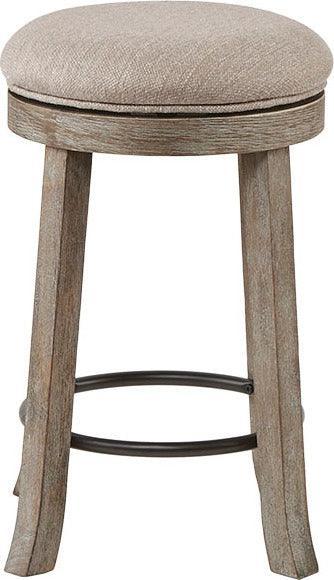 Olliix.com Barstools - Oaktown Swivel Counter Stool Cream & Reclaimed Gray