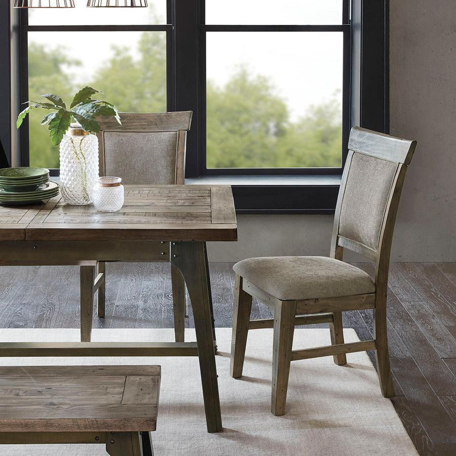 Olliix.com Dining Chairs - Oliver Industrial Dining Side Chair(Set of 2pcs) 20"W x 25"D x 40.75"H Natural & Gray