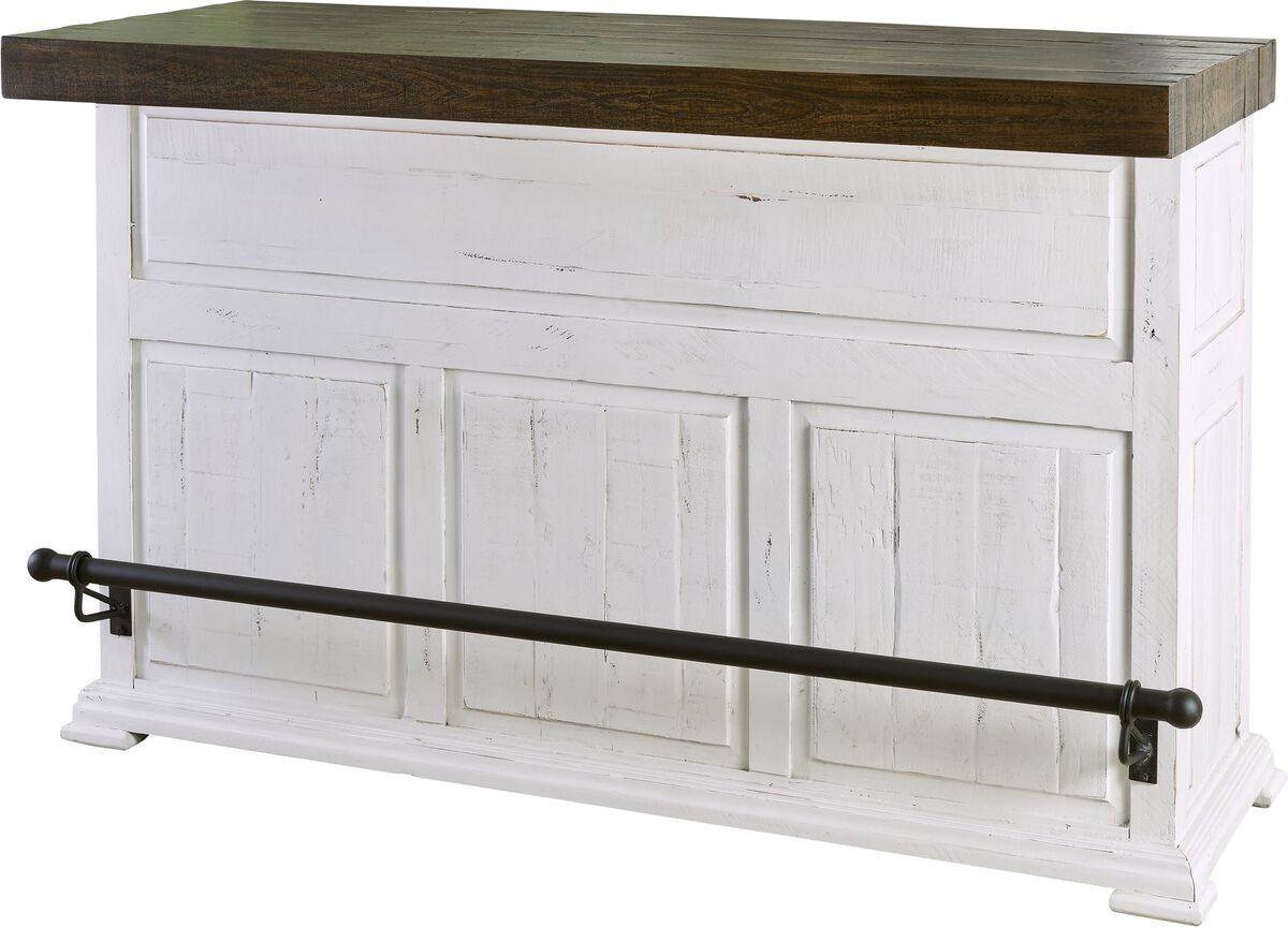 Elements Bar Units & Wine Cabinets - Picket House Furnishings Robertson 68" Wooden Bar with Wine Storage