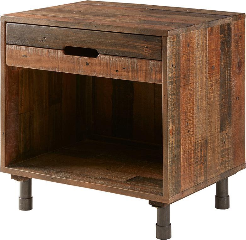 Olliix.com Nightstands & Side Tables - Renu Nightstand Light Brown Multi