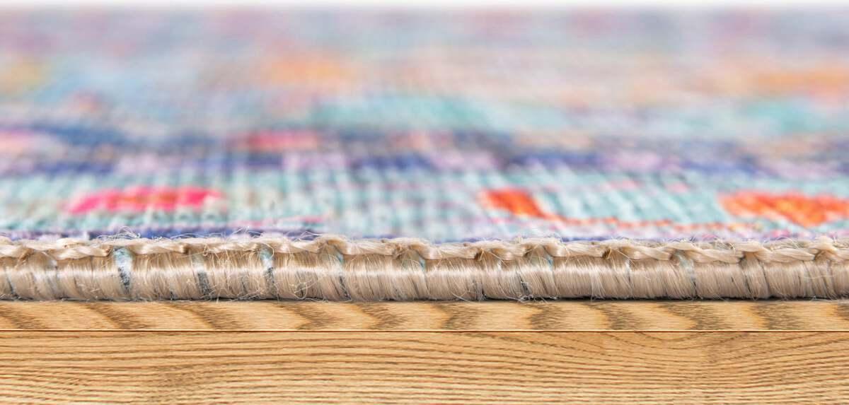 Unique Loom Indoor Rugs - Revival Bohemian 8x12 Rectangular Rug Blue