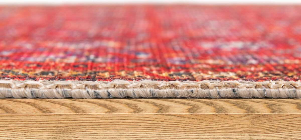 Unique Loom Indoor Rugs - Revival Traditional 8x12 Rectangular Rug Red