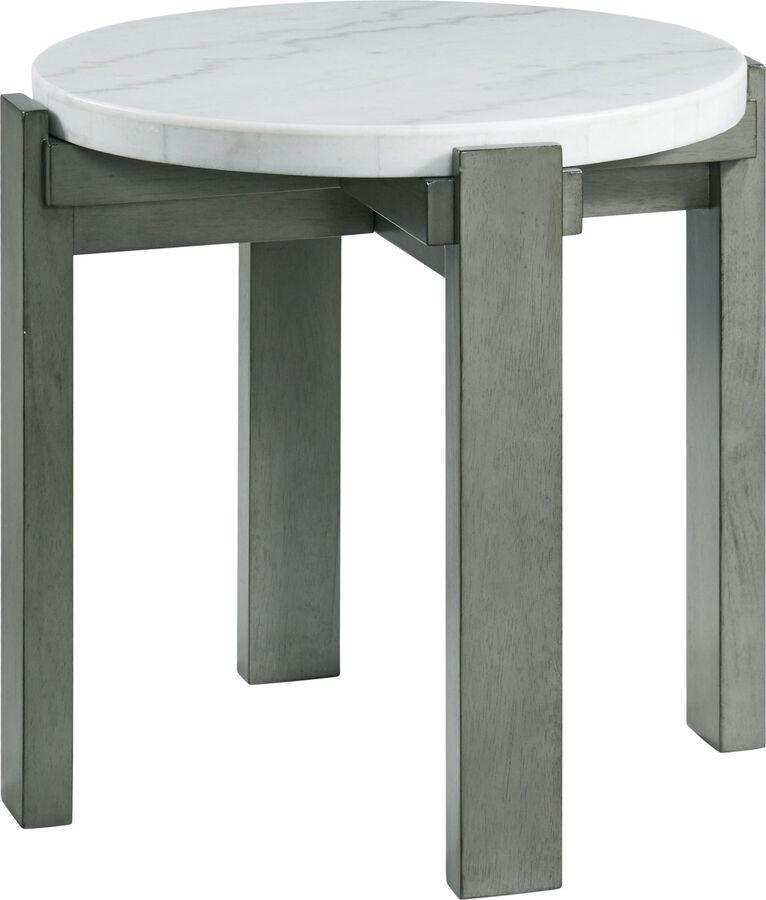Elements Side & End Tables - Rysa Round End Table in Grey Grey
