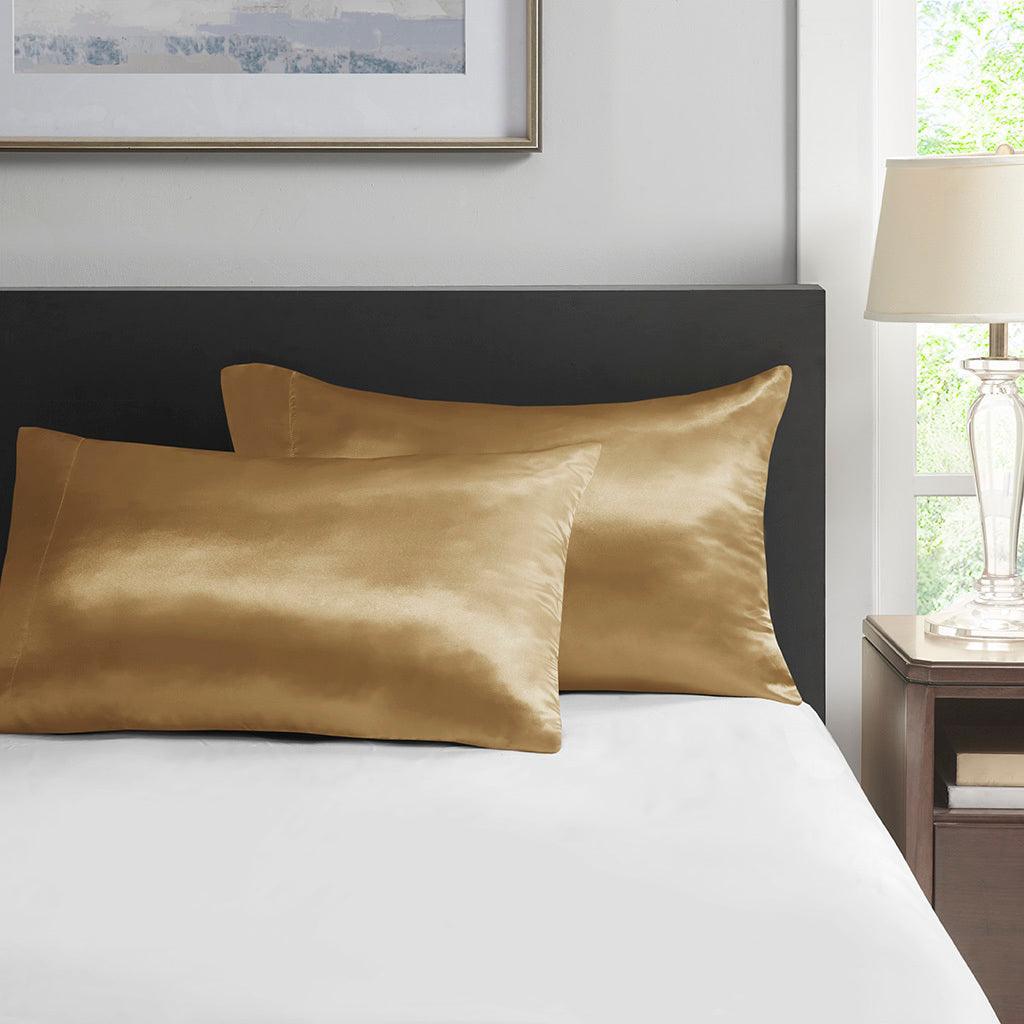 Olliix.com Pillowcases & Shams - Satin King Pillowcase Gold