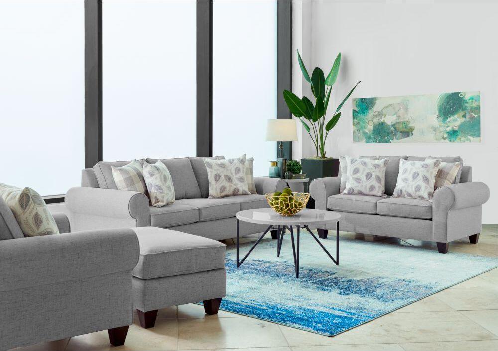 Elements Living Room Sets - Sole 2PC Set with Sofa and Loveseat in Sincere Austere Austere