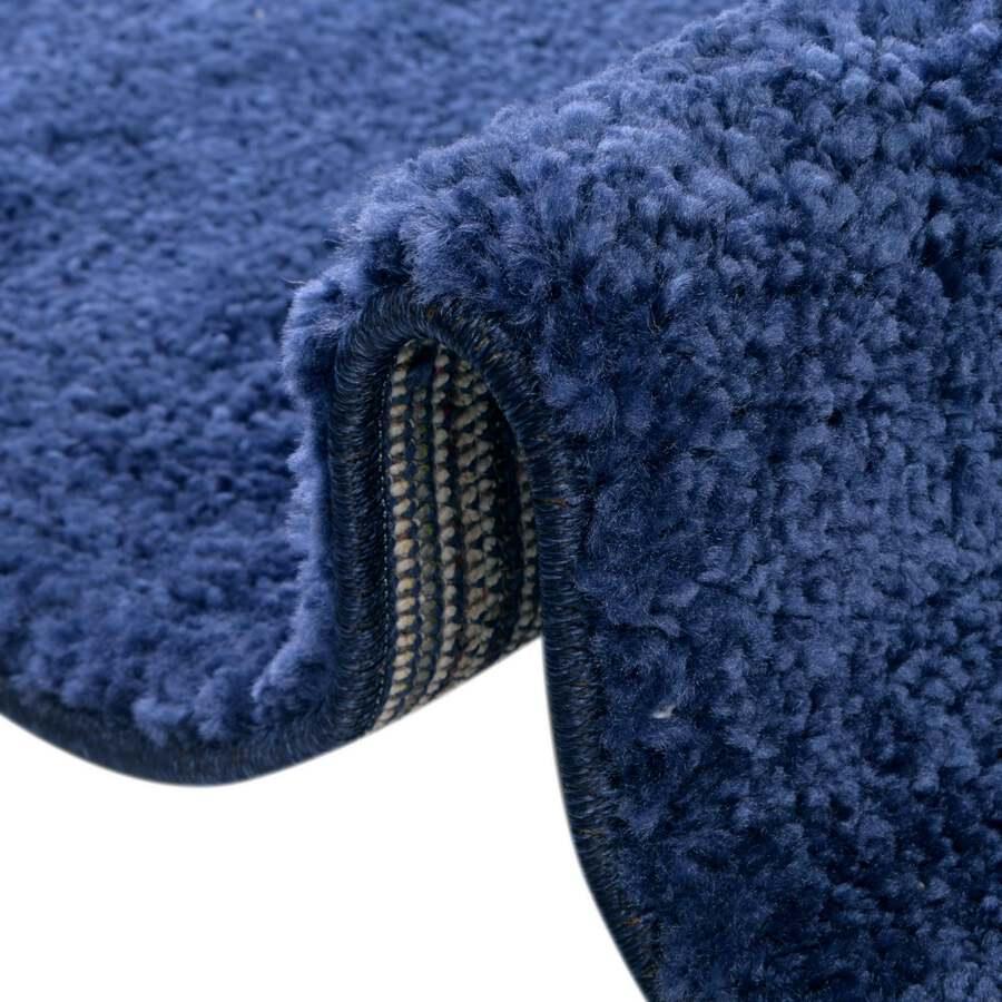 Unique Loom Indoor Rugs - Solo Comfort 10x14 Rectangular Rug Navy Blue