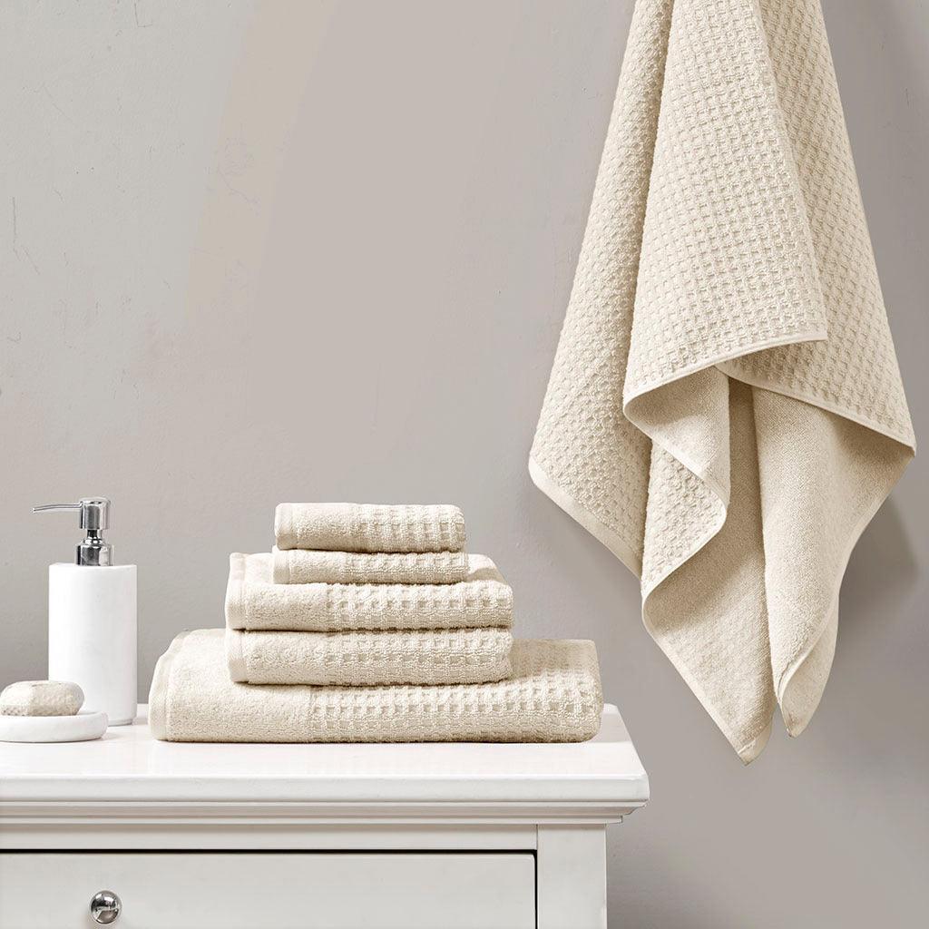 Shop Spa Waffle Bath Towel Taupe, Bath Linens