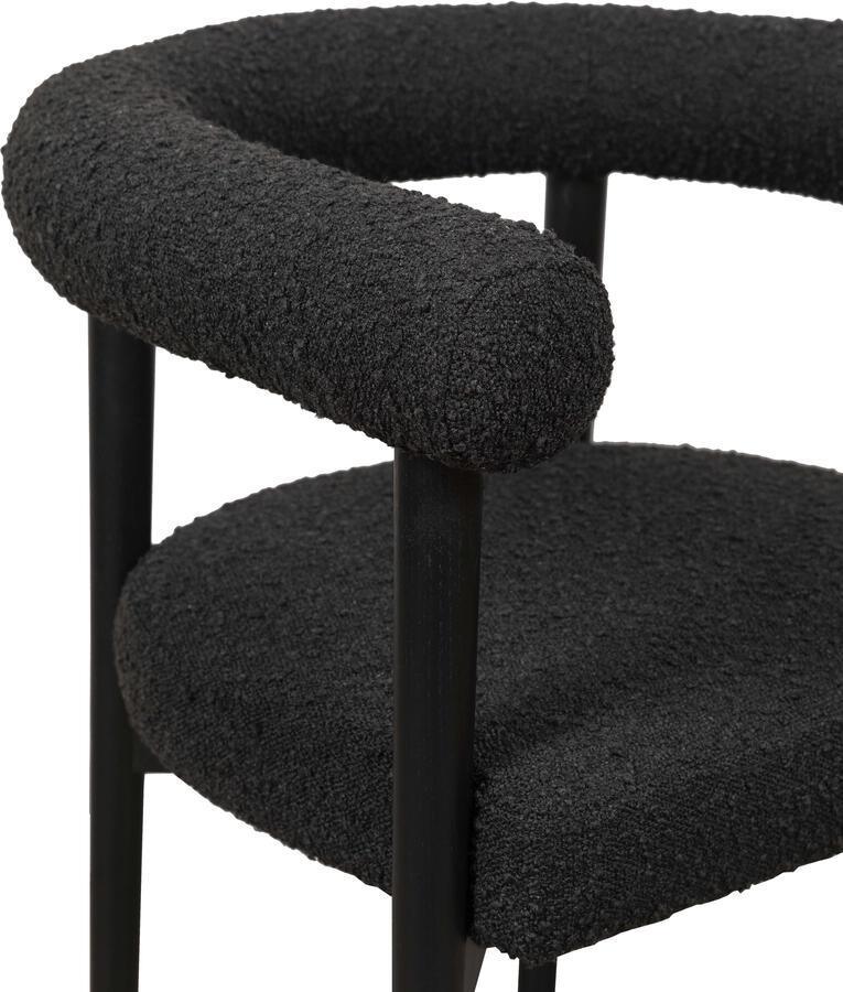 Tov Furniture Dining Chairs - Spara Black Boucle Dining Chair