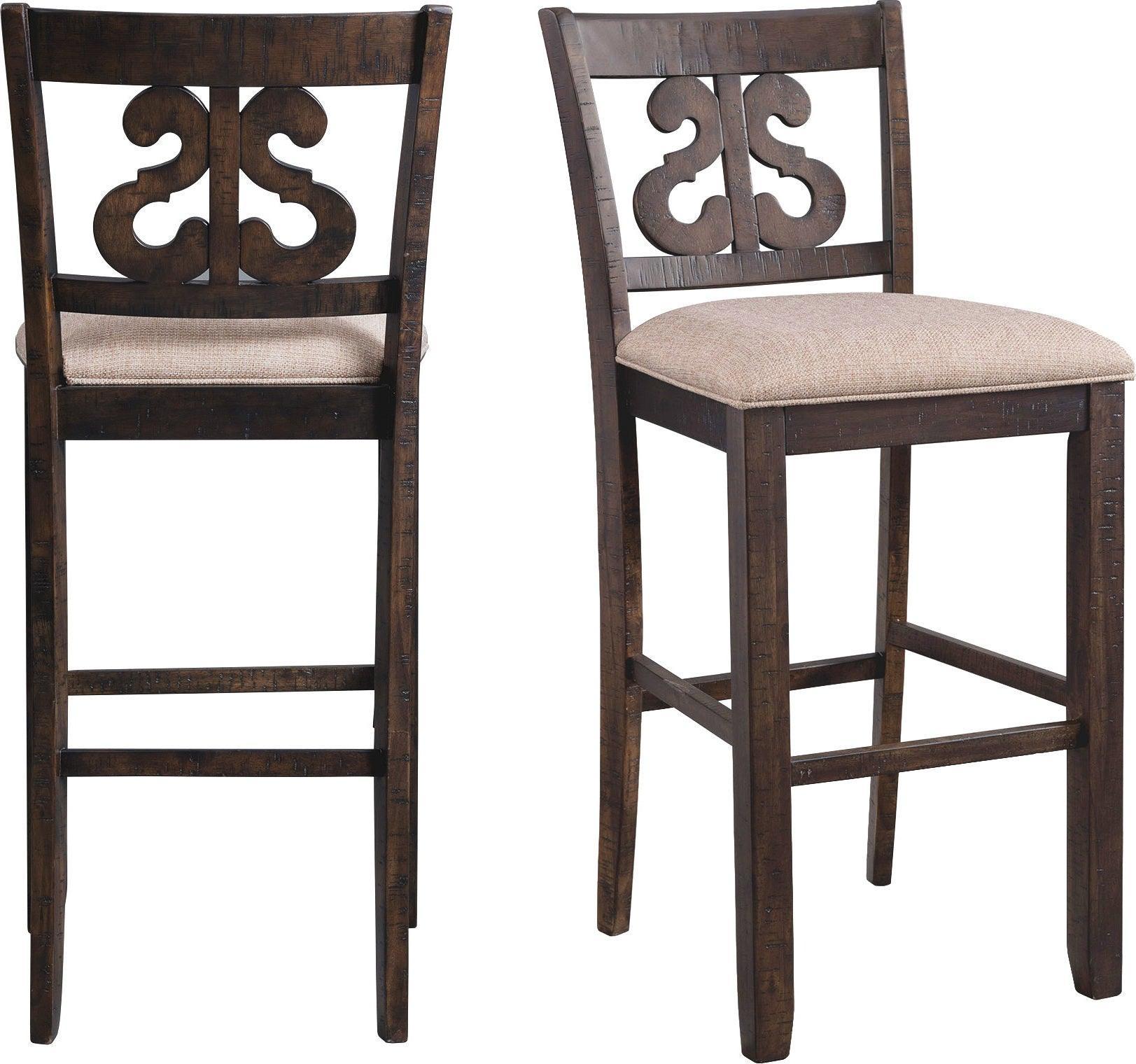 Elements Barstools - Stanford 30" Swirl Back Bar Stool Set (Set of 2)