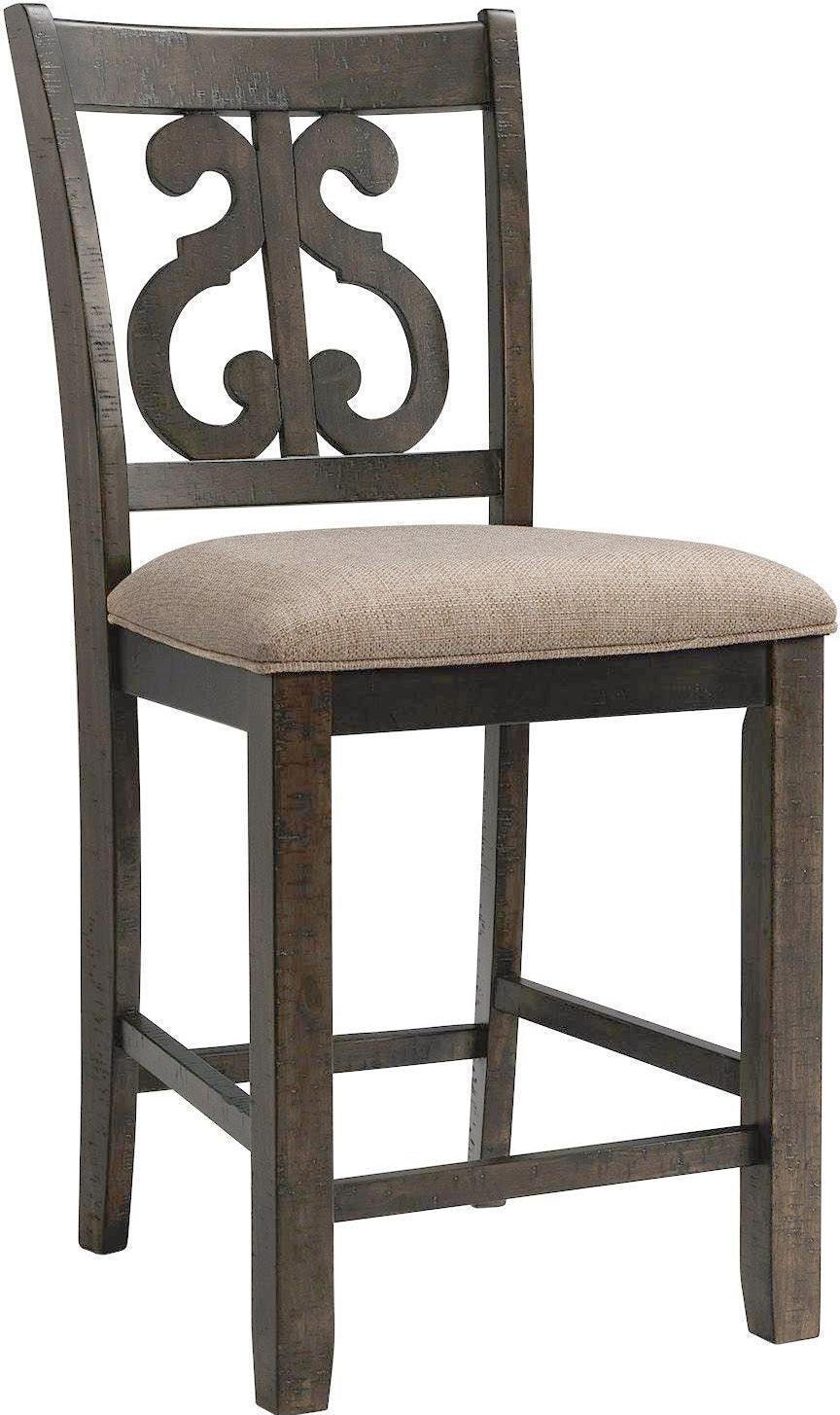 Elements Barstools - Stanford Counter Swirl Back Side Chair Set (Set of 2)