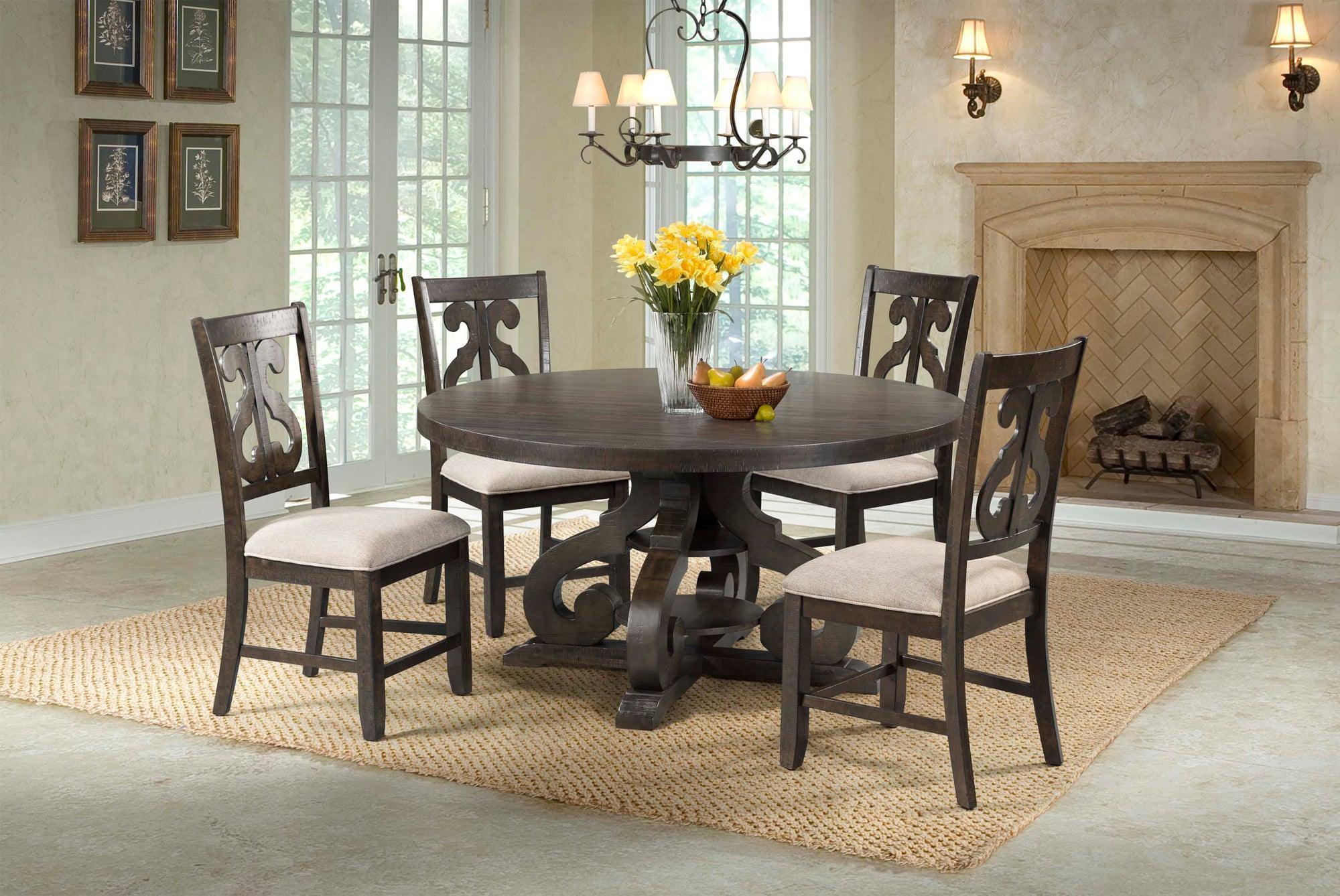 Elements Dining Tables - Stanford Round Dining Table Smokey Walnut