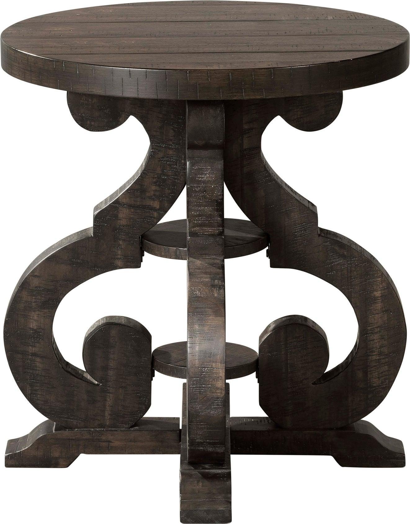 Elements Side & End Tables - Stanford Round End Table Smokey Walnut