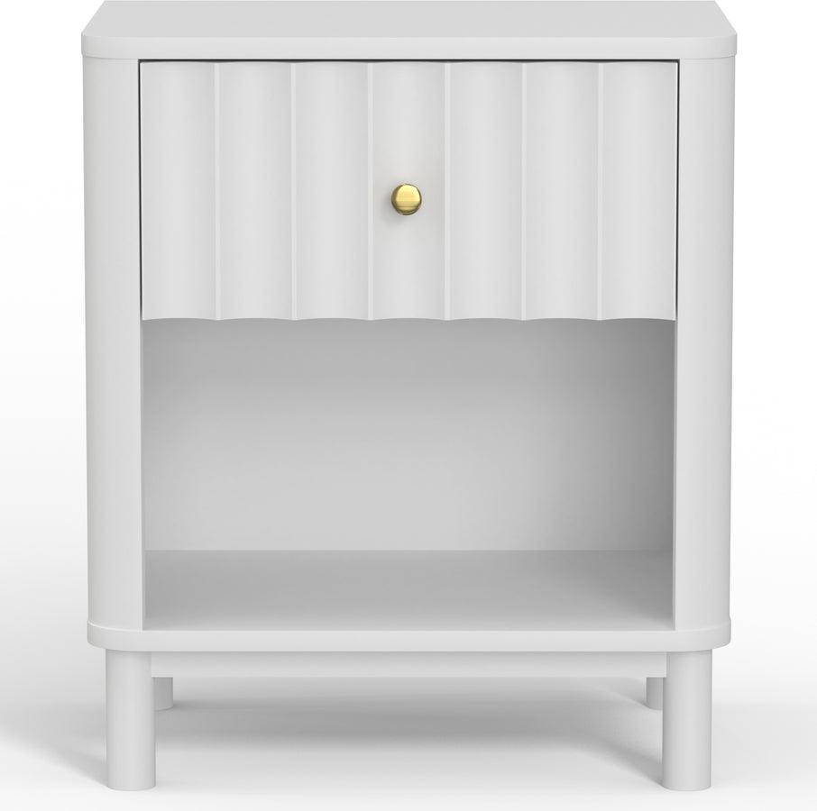 Alpine Furniture Nightstands & Side Tables - Stapleton 1 Drawer Nightstand, White