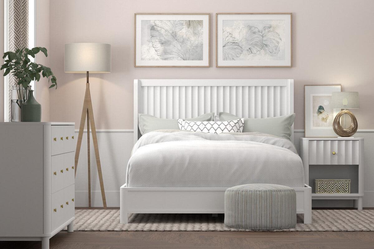 Alpine Furniture Beds - Stapleton California King Panel Bed, White