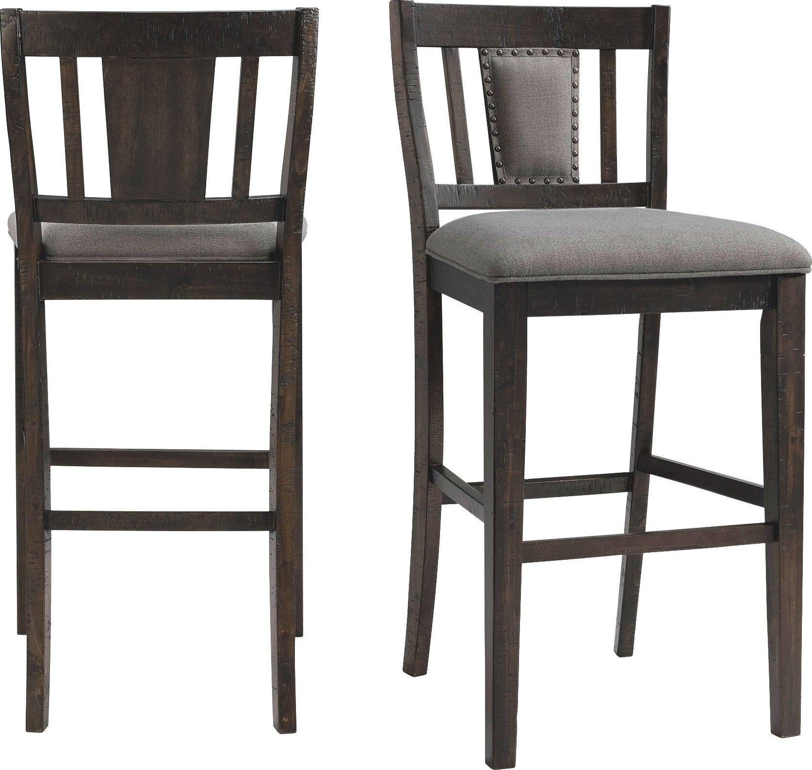 Elements Barstools - Steele 30" Slat Back Bar Stool Set (Set of 2)