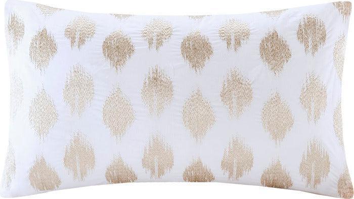 Olliix.com Pillows - Stella Mid-Century Dot Cotton Oblong Pillow 12"W x 20"L Copper