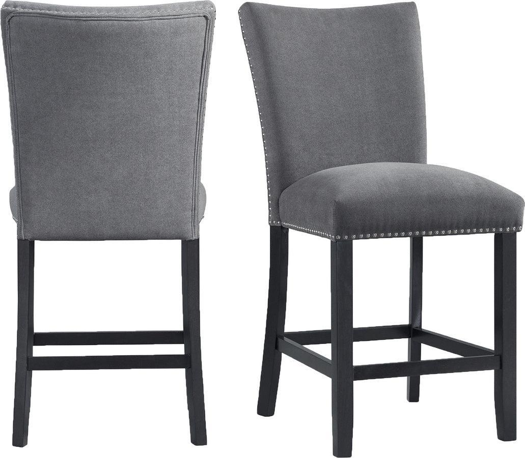 Elements Barstools - Stratton Counter Height Side Chair Set in Charcoal