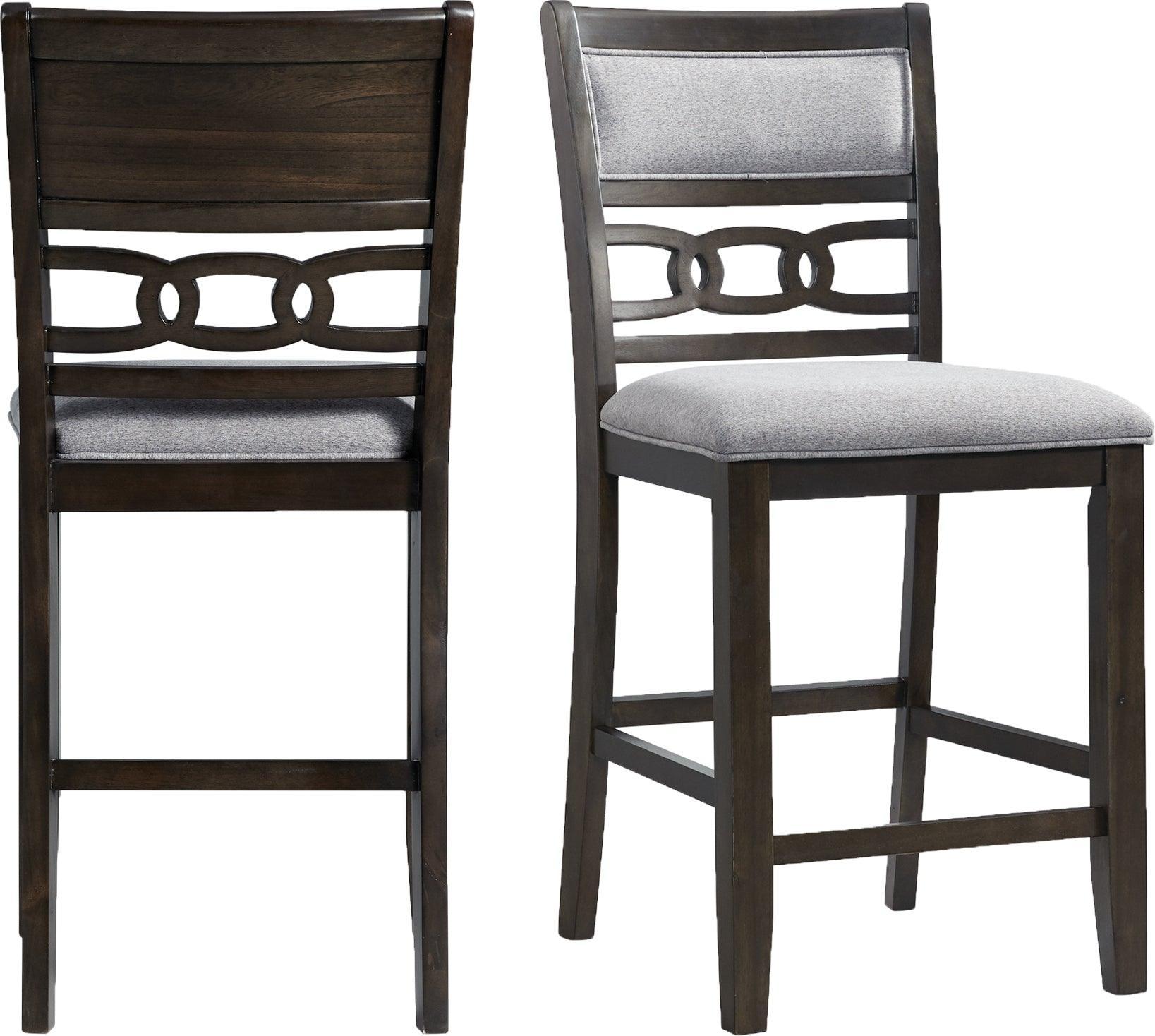 Elements Barstools - Taylor Counter Height Side Chair Set in Walnut (Set of 2)