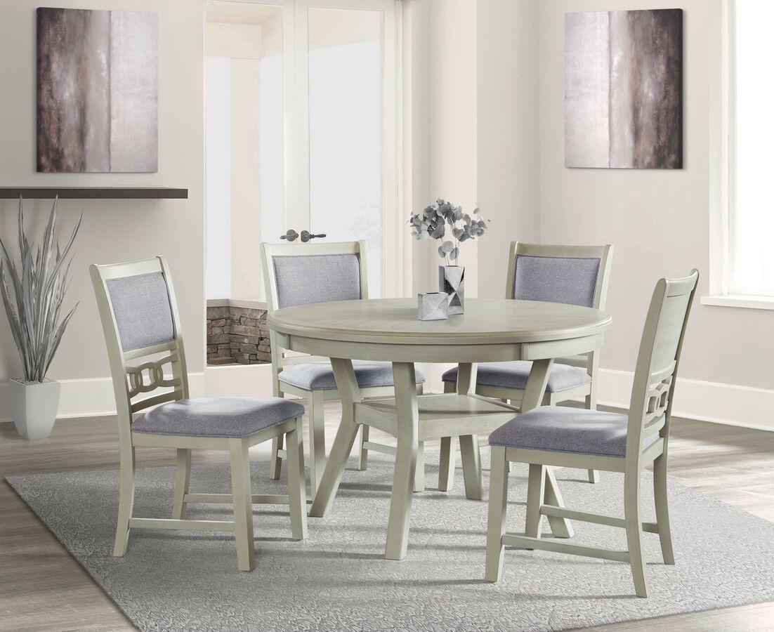 Elements Dining Sets - Taylor Standard Height 5PC Dining Set-Table and Four Side Chairs in Bisque