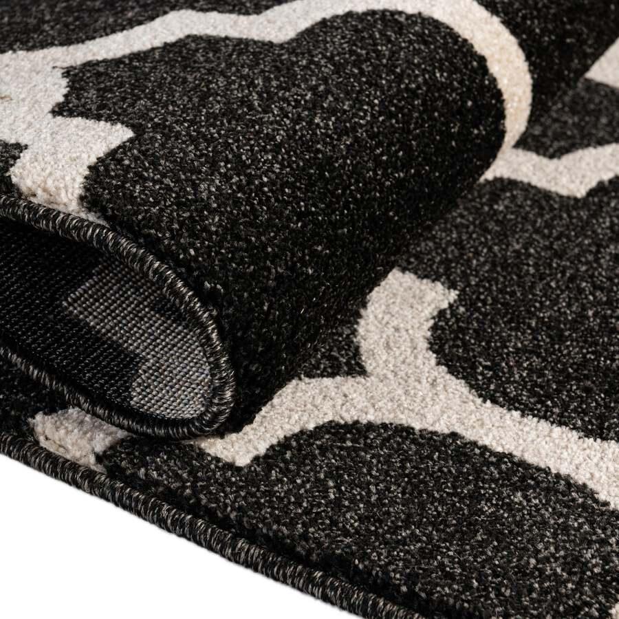 Unique Loom Indoor Rugs - Trellis Contemporary Palace Rectangular Rug Black