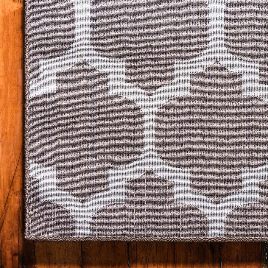 Unique Loom Indoor Rugs - Trellis Contemporary Palace Rectangular Rug Brown/Beige