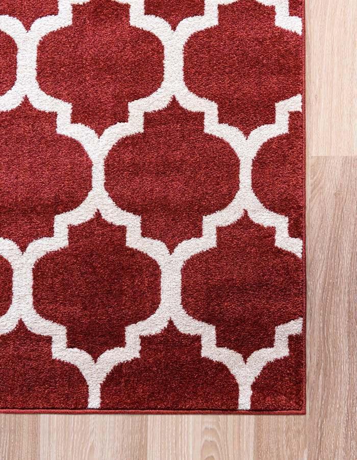 Unique Loom Indoor Rugs - Trellis Contemporary Palace Rectangular Rug Red
