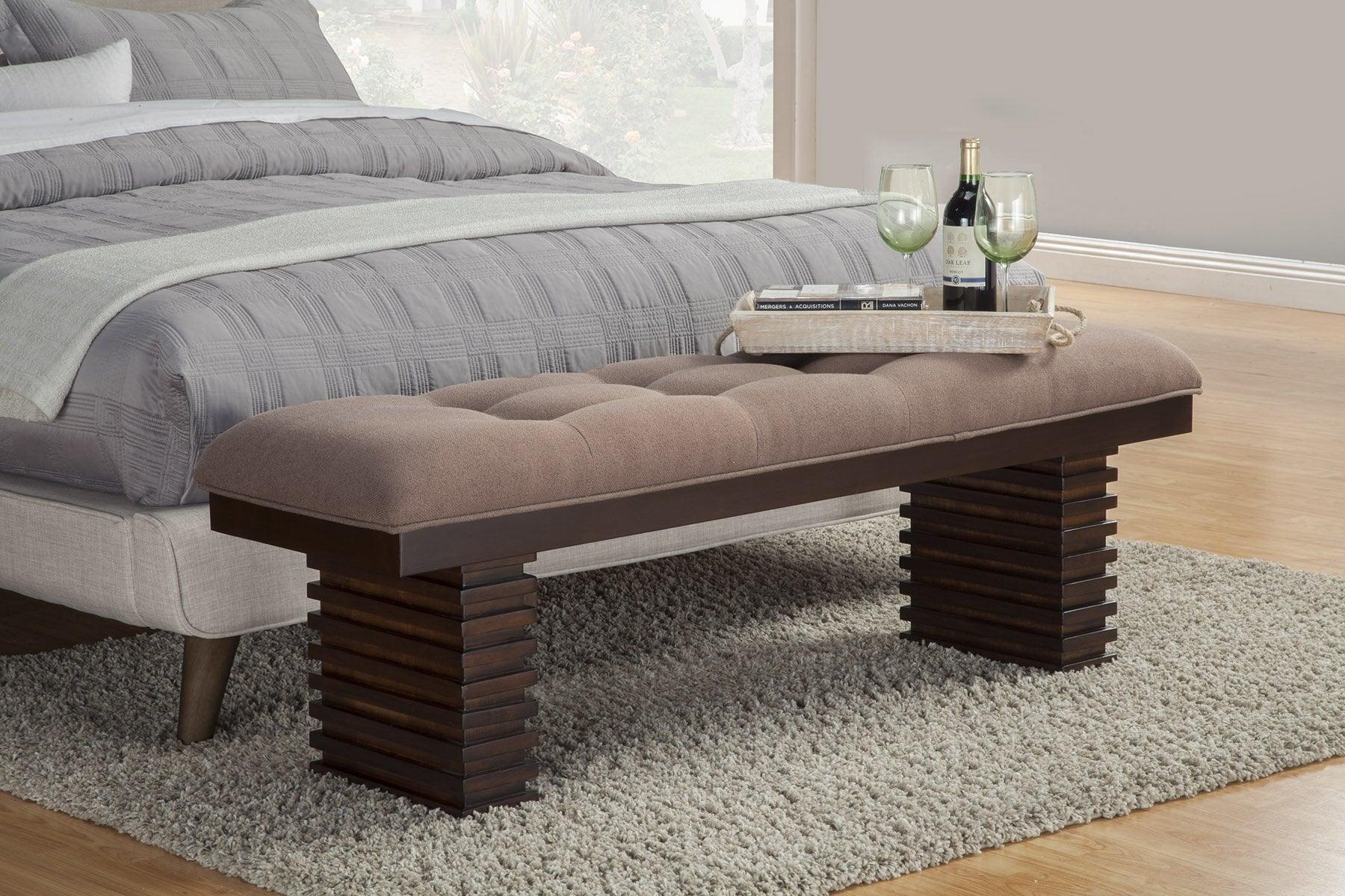 Alpine Furniture Benches - Trulinea Upholstered Dining Bench Dark Espresso