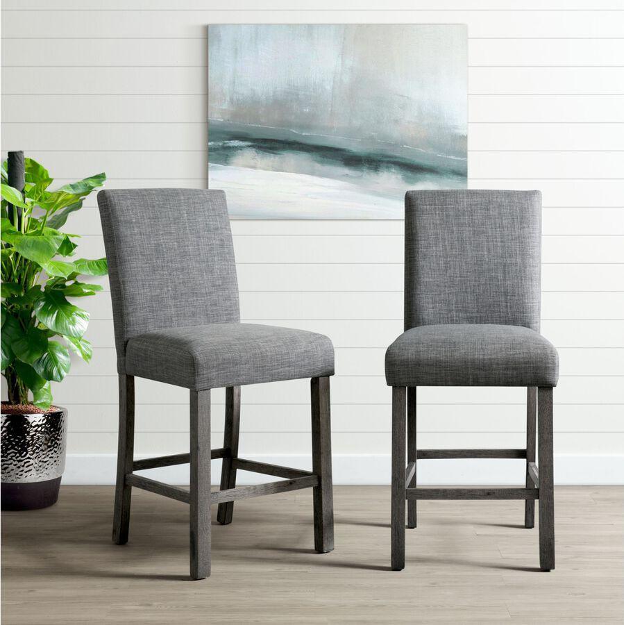 Elements Barstools - Turner Counter Chair Set in Charcoal