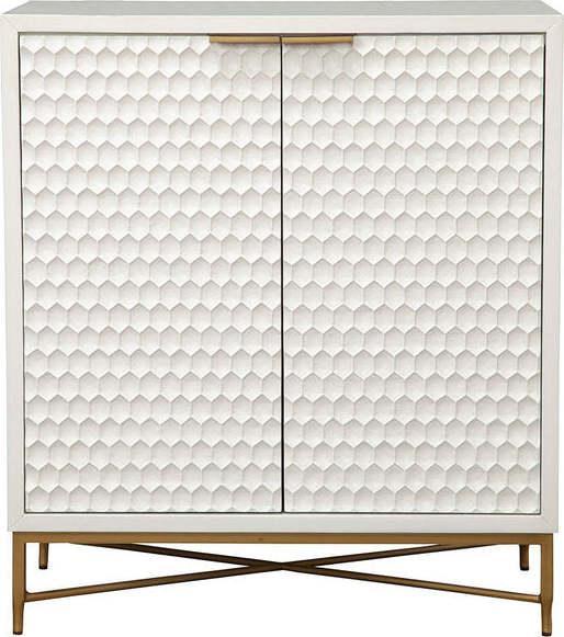 Alpine Furniture Buffets & Cabinets - White Pearl Bar Cabinet
