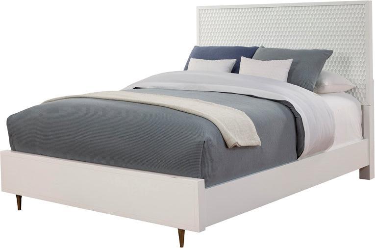 Alpine Furniture Beds - White Pearl California King Panel Bed White