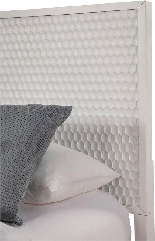 Alpine Furniture Beds - White Pearl California King Panel Bed White