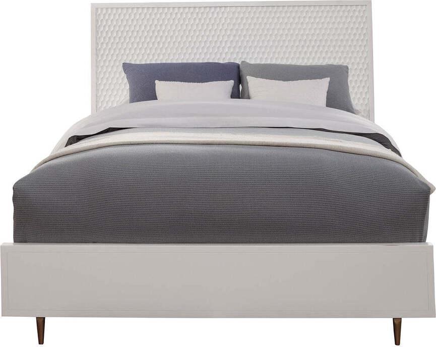 Alpine Furniture Beds - White Pearl Standard King Panel Bed