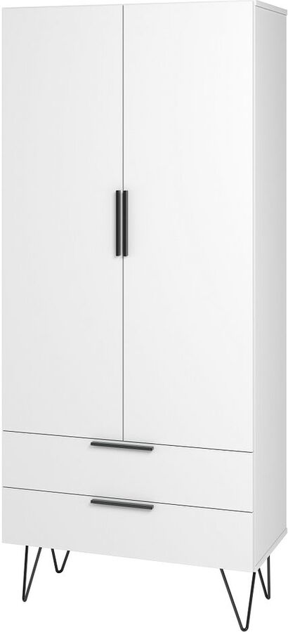 Manhattan Comfort Cabinets & Wardrobes - Beekman 67.32 Tall Cabinet in White