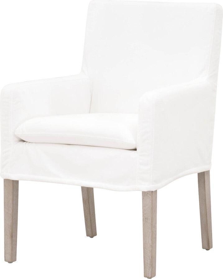 Essentials For Living Accent Chairs - Drake Slipcover Arm Chair Peyton Pearl
