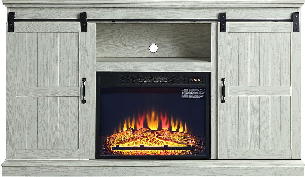 Manhattan Comfort Fireplaces - Myrtle Fireplace in Cream Oak