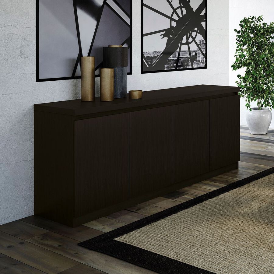 Manhattan Comfort Buffets & Cabinets - Viennese Sideboard in Black Matte