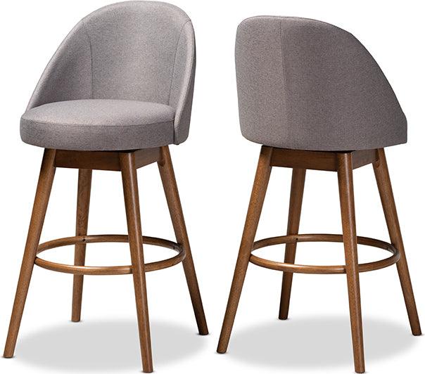 Wholesale Interiors Barstools - Carra Bar Stool Gray (Set of 2)