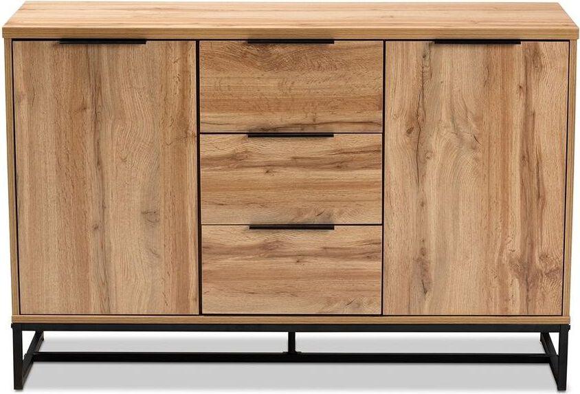 Wholesale Interiors Buffets & Sideboards - Reid 3-Drawer Sideboard Buffet Oak & Black