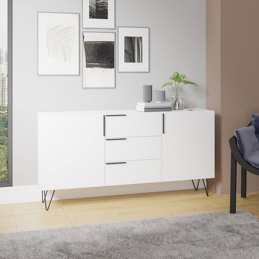 Manhattan Comfort Buffets & Cabinets - Beekman 62.99 Sideboard in White