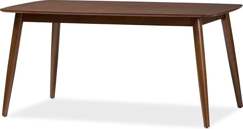 Wholesale Interiors Dining Tables - Flora Mid-Century Modern "Oak" Medium Brown Finishing Wood Dining Table